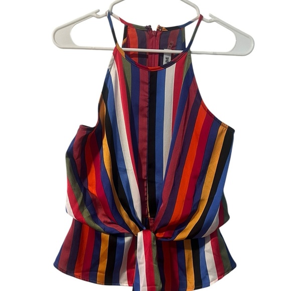 DO+BE Multicolored Waist-Tie Top – Size Small - Picture 4 of 9